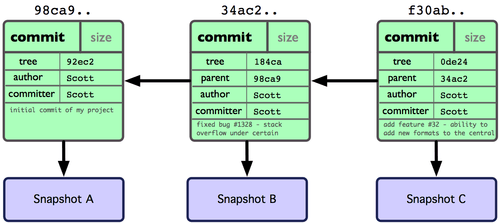 A multi-commit repository